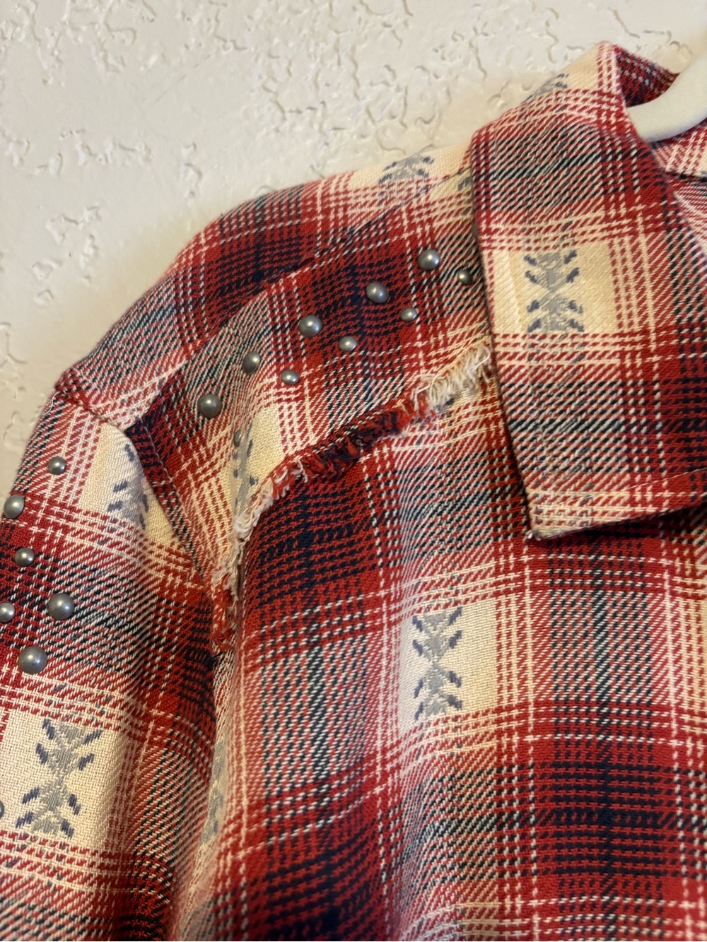 Idyllwind Plaid Studded Casual Shirt